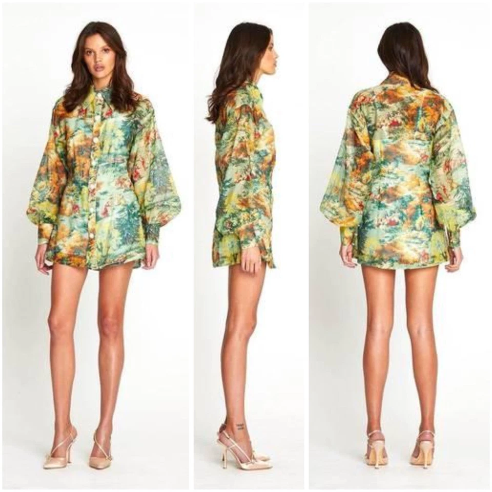 Vestido Alice McCall Nuevo con Etiquetas Talla AU 8/US 4 Strange Dreams Mezcla de Seda RARO Foto 4 de 4