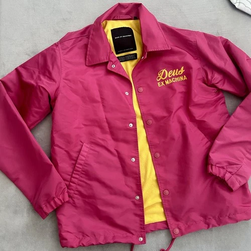 Deus Ex Machina Sunny Impermanence Harajuku Coach Jacket M Pink Y2K Streetwear - product listing photo