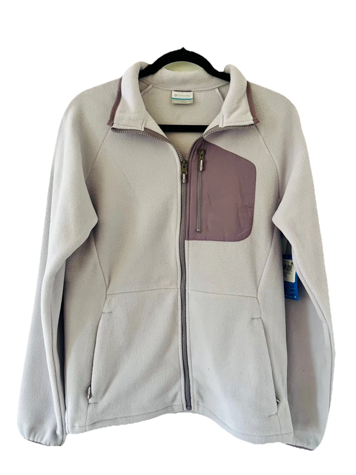 Columbia Fast Track Fleece Full Zip Youth Jacket Size XL Purple