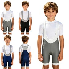 Kid Boys Cycling Bibs Biking Shorts with Straps Fitness Training Riding Exercise