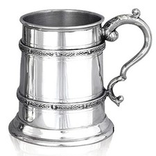 Personalised SMALL Half Pint, Double Celtic Pewter Tankard - FREE ENGRAVING