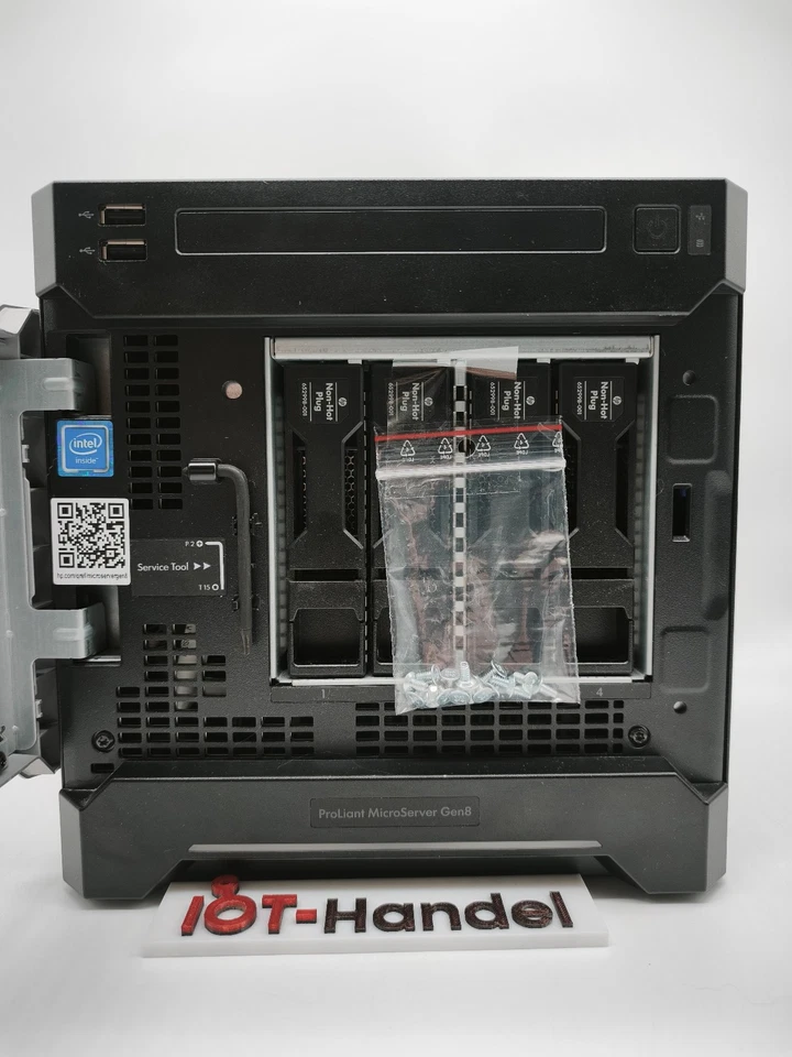 HP ProLiant MicroServer Gen8 Server G1610T, 16 GB di RAM ilo avanzato ricondizionato - Immagine 2 di 4