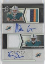 2018 Panini Spectra Rookie 25/25 Kalen Ballage Mike Gesicki Dual Patch Auto 2t9