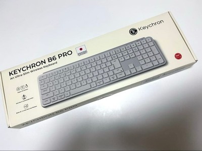 Keychron B6 Pro Wireless Keyboard JIS Full Size Silver Unused