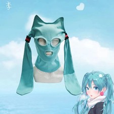 Official Hatsune Miku Ski Mask Cosplay Accessory   Breathable Fabric Face Cover,