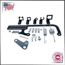 304147Car Cable Mounting Kit Carburetor Throttle Cable Mount Bracket Steel Black