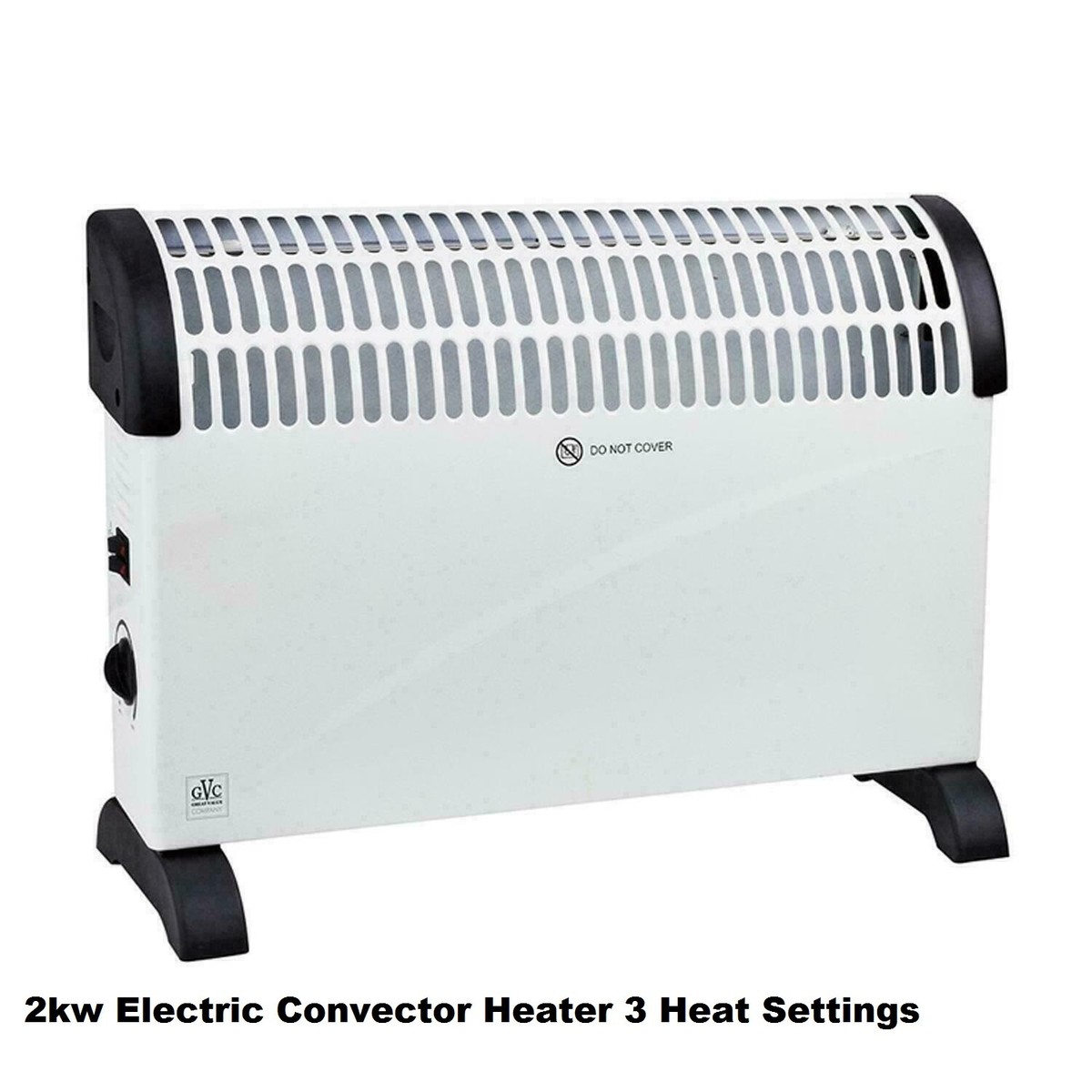 2kw Electric Convector Heater Heat Settings Portable Bedroom