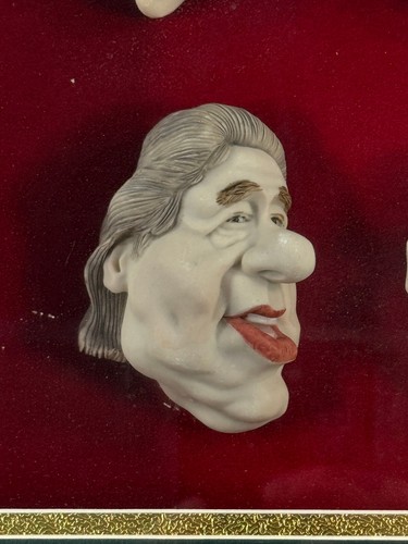 vtg UNUSUAL Bisque Sculptures Thatcher Churchill Fidel Castro Arafat Clinton - Picture 12 of 14
