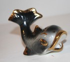 Vintage MARINELAND Souvenir WHALE or Happy Fish 4" FIGURINE w/ Gold Details   — photo 1