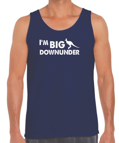 Funny Mens Singlets Aussie Australian Men's Australia Day Navy Avail T shirts - Picture 41 of 44