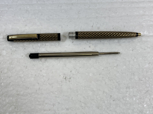 Vintage Sheaffer 585 Fountain Pen and Bull Point Biro. Black/Gold. 14K Gold Nib. - Picture 17 of 20