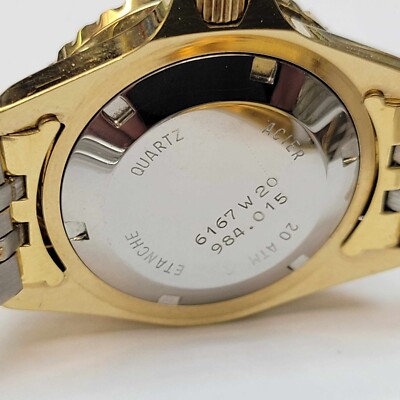 HEUER 984.015 Professional 200 Meters Back Dial Quartz NOS GOLD