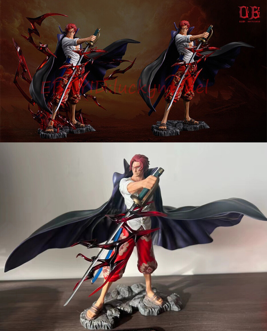 OB Studio One Piece red hair Shanks 33CM Statue Model In Stock NEW