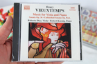 CD cover of Henry Vieuxtemps Music for Viola and Piano Sonata Op 36 with red, blue, and gold abstract design and performers’ names.