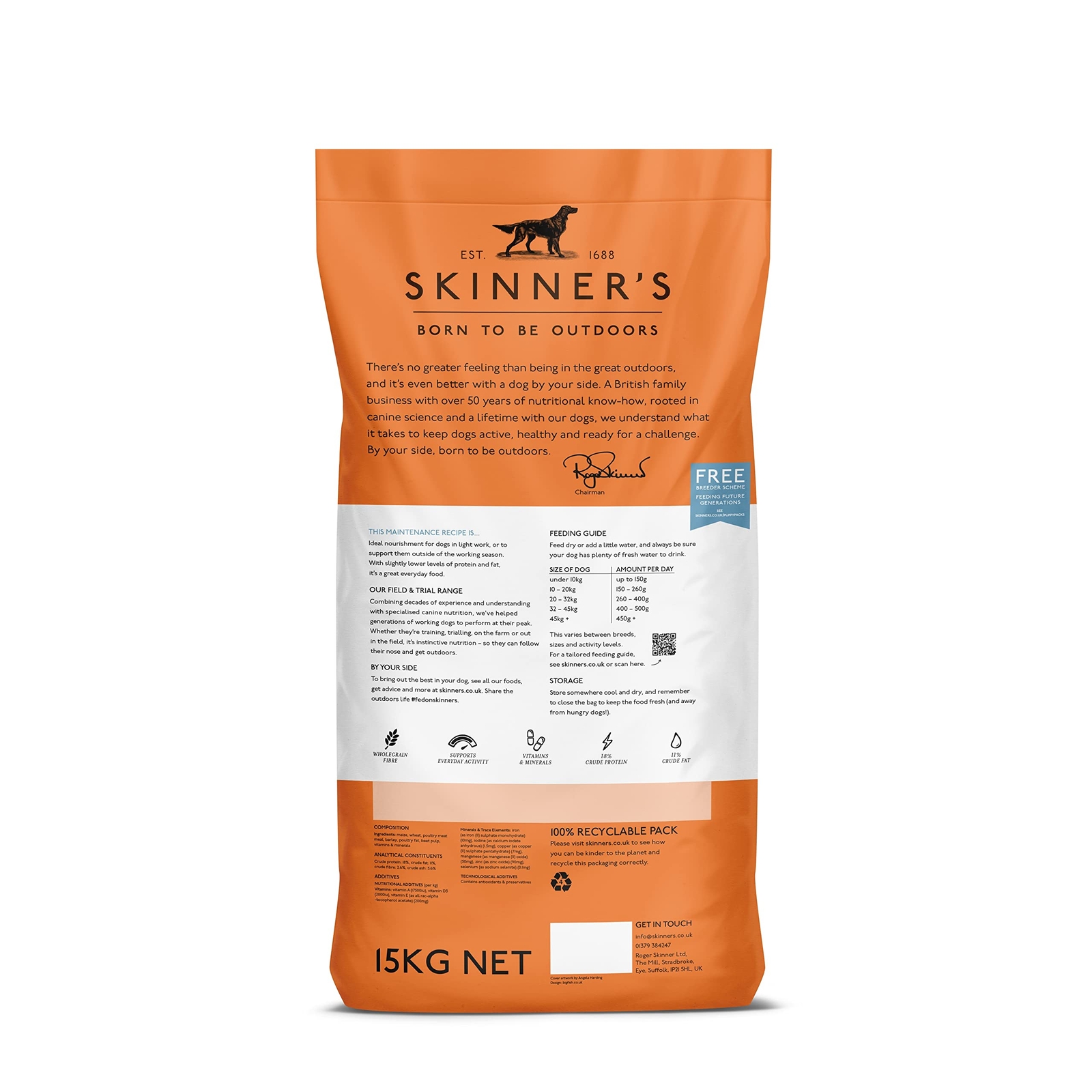 Skinner’s Field & Trial Maintenance Complete Dry Adult Dog Food, For