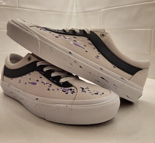 Ricamo bianco Vans B NI Splatter da uomo taglia 9 donna taglia 10 5 Stussy Trip out