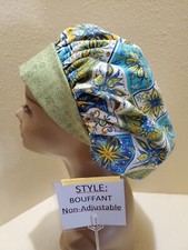 Medallion Tiles Women's Bouffant Surgical Scrub Hat/Cap Handmade