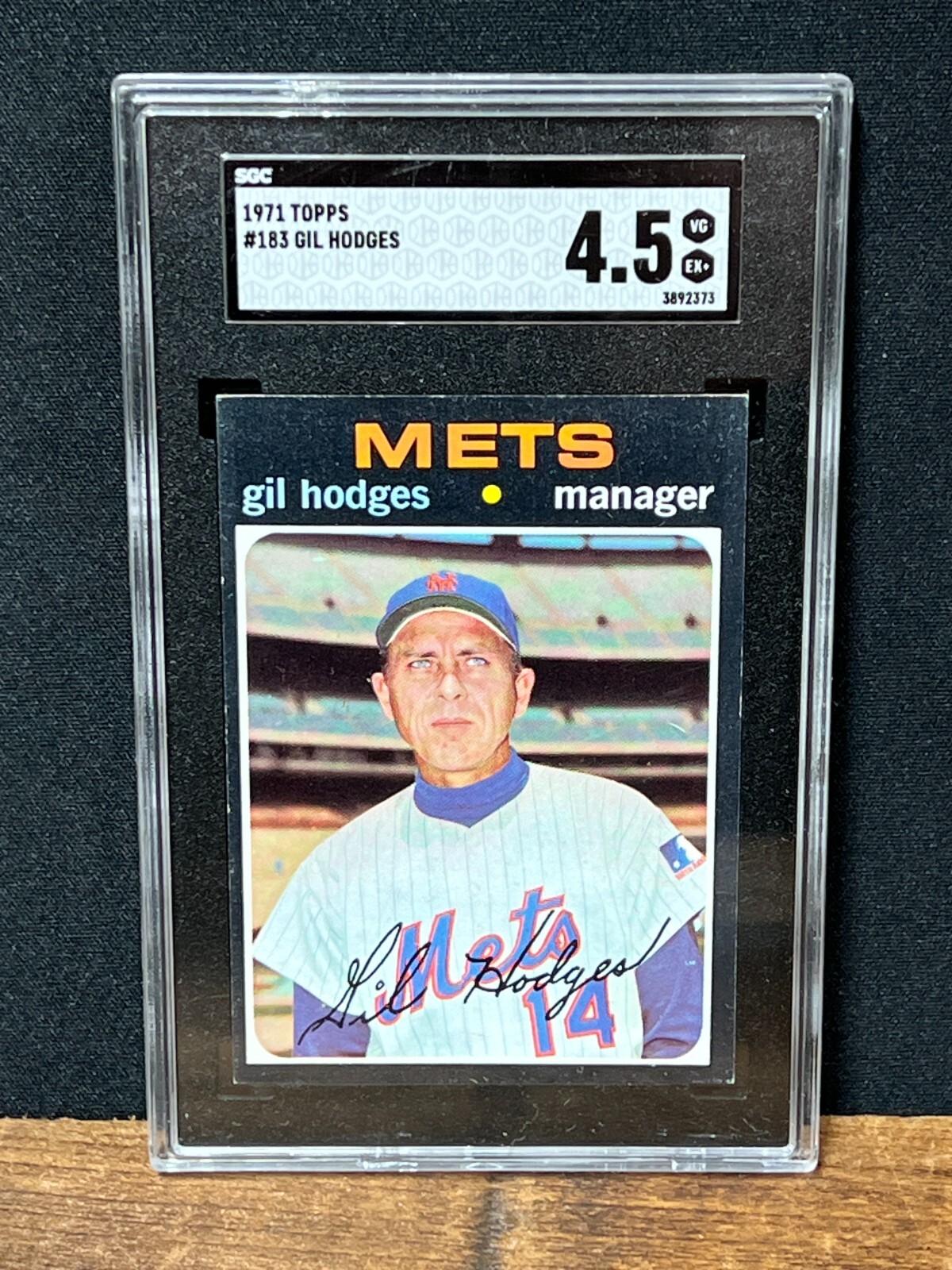 1971 Topps #183 Gil Hodges New York Mets SGC 4.5