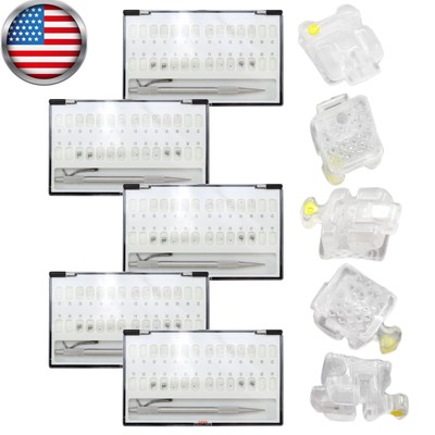 5X Damon Clear Self Ligating Brackets Orthodontic Ceramic Braces MBT 022 ORMCO