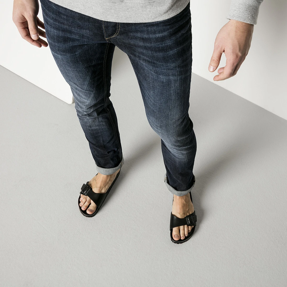 BIRKENSTOCK MADRID EVA BLACK SANDALES NOIR LARGEUR NORMALE