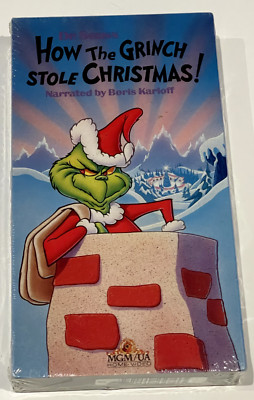 VINTAGE HOW THE GRINCH STOLE CHRISTMAS DR. SUESS BORIS KARLOFF VHS TAPE