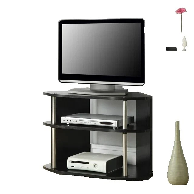 Unidades de esquina de TV Negro Dormitorio unidades