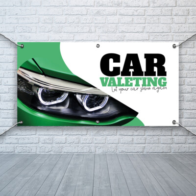 PCV Banner Druck Autowaschanlage Valeting Werbe Werbung Outdoor