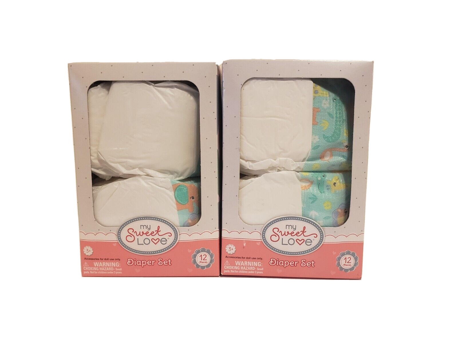 My Sweet Love Diaper Set For Up To 18" Toy Baby Dolls 2 boxe
