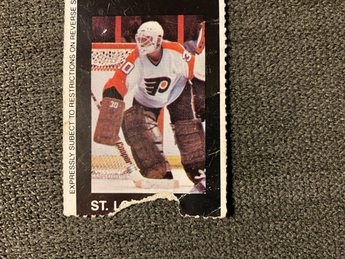 Stub de billet Philadelphia Flyers vs Saint Louis Blues 1982 - victoire Pelle Lindbergh - Photo 3/10