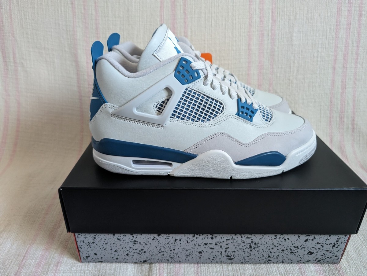 Nike Air Jordan 4 Retro AJIV AJ4 Military Blue White Grey FV5029