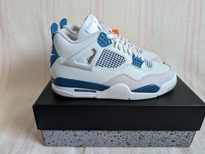Nike Air Jordan 4 ホワイト/ブルー Nike Air Jordan 4 Motorsports Men's Size 14 Sneakers White Blue | eBay