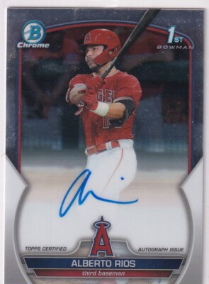 2023 Topps MLB Baseball Bowman Chrome No. CDA-AR Alberto Rios On-Card ...