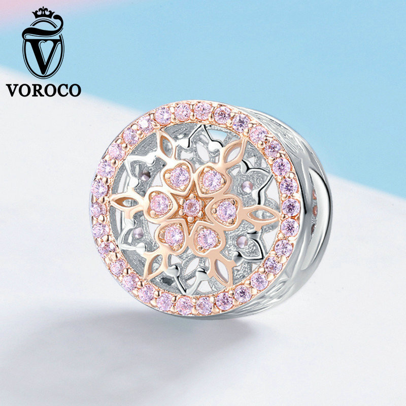 Voroco Pendant 925 Sterling Silver Bead Fox Charm CZ To Women - Foto 6