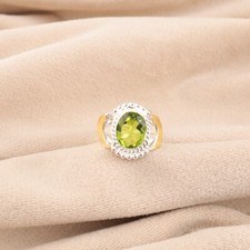 Peridot Gemstone 925 Sterling Silver Jewelry Handmade Ring Gift For Girlfriend