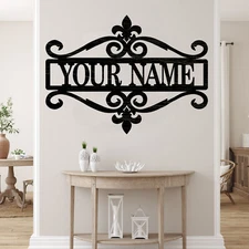 Personalized Fancy Family or child name sign, Wood plaque sign,wood Crafts
