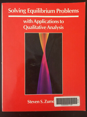 Zumdahl Chemistry Solving Equilibrium Problems Applications Qualitative Analysis