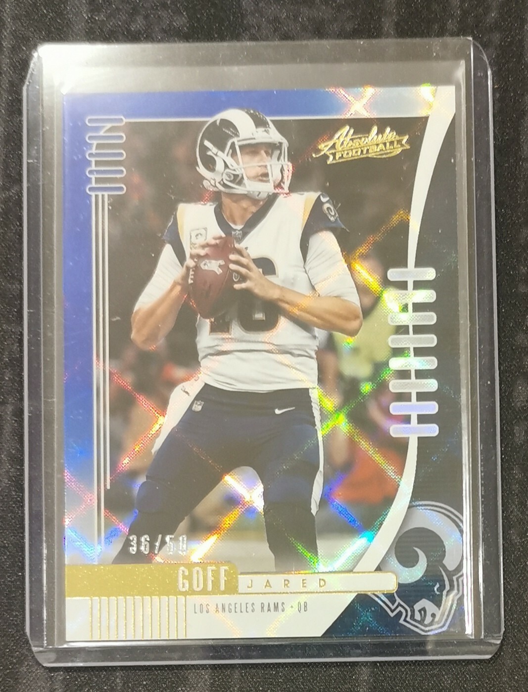 2019 Absolute Football Jared Goff #88 blue diamonds 36/50