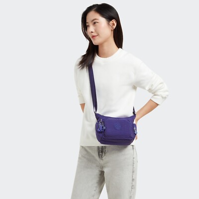 Kipling GABBIE MINI kleine Schultertasche Lavendel Nacht UVP £78,00