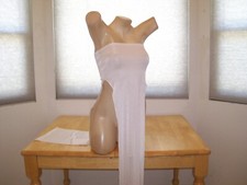 New Stripper Exotic Dancer White Slinky Long Salsa Dress S/M Stripperwear