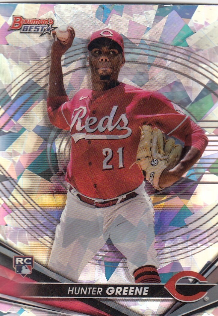 HUNTER GREENE BOWMAN'S BEST ROOKIE ATOMIC REFRACTOR RC CINCINNATI REDS #54 2022