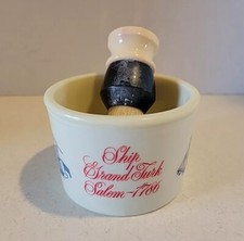 VTG Old Spice Shaving Mug Cup Ship Grand Turk Salem 1786 Ever-Ready Brush 300