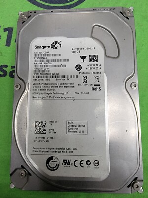 Seagate Barracuda 250GB Internal SATA 7200RPM 3.5'' ST3250312AS HARD DRIVE HDD