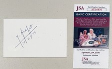 Yasser Arafat Signed Autographed 3x5 Card JSA Certified PLO Palestinian Leader