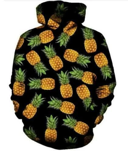 3D Pineapple Print Hoodie Unisex Casual Sweatshirt