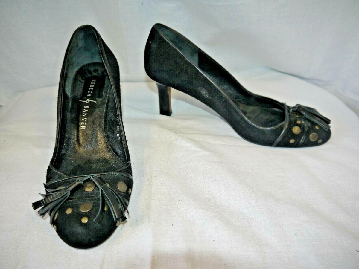 Zapatos Rebeca Sanver Black All Leather Shoes, REBECA SANVER, Size