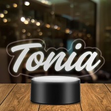 Lampada Led da Tavolo in Plexiglass Personalizzata con nome Idea regalo