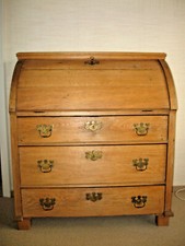 Schreib Sekretär Klapp Schreibtisch Mooreiche rustikal antik 19. Jh. Bauernmöbel