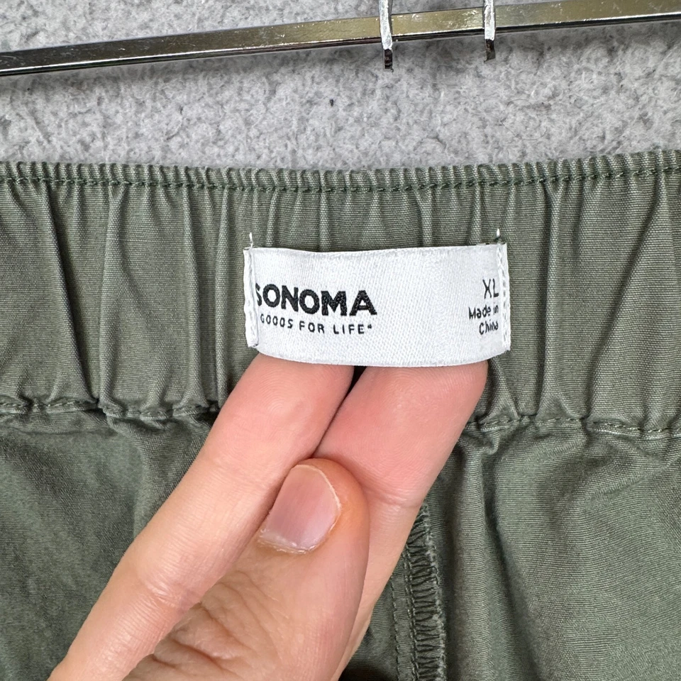 Sonoma Pants Womens XL Green Gorpcore Cropped Cargo Hiking Pull On Utility Y2K - Image 4 of 4