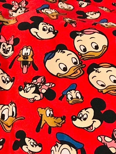Scarf VTG Disneyland Characters Ernest Le Garmin Paris travel vibrant Disney Red - Picture 4 of 9