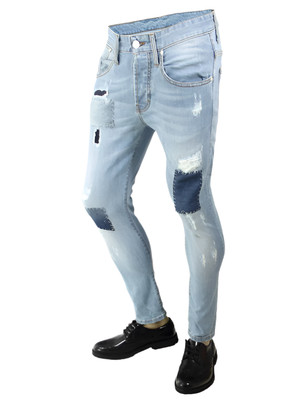 Takeshy Kurosawa Men's Blue Skinny Jeans Size IT44 IT48 Cotton Denim Stylish